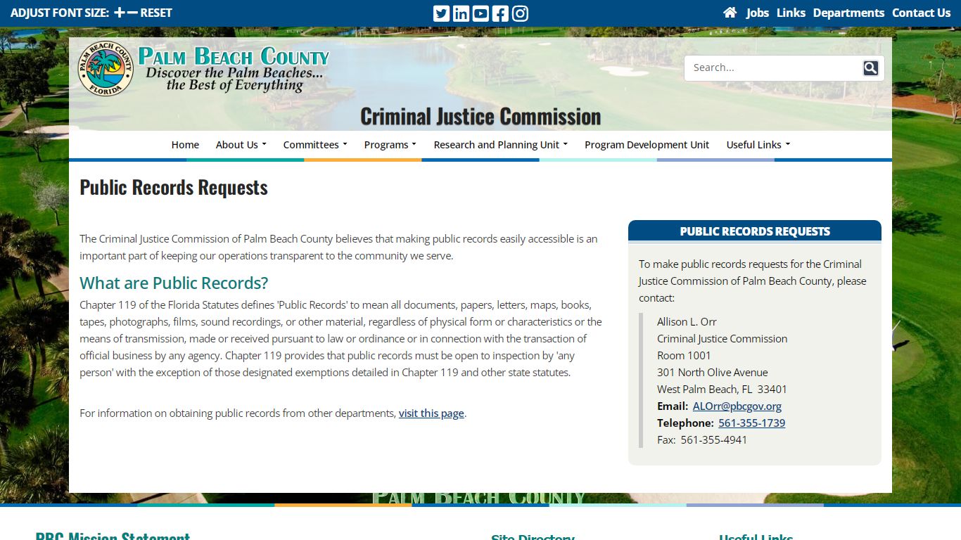 Criminal Justice Commission Public Records Requests - Palm Beach County ...